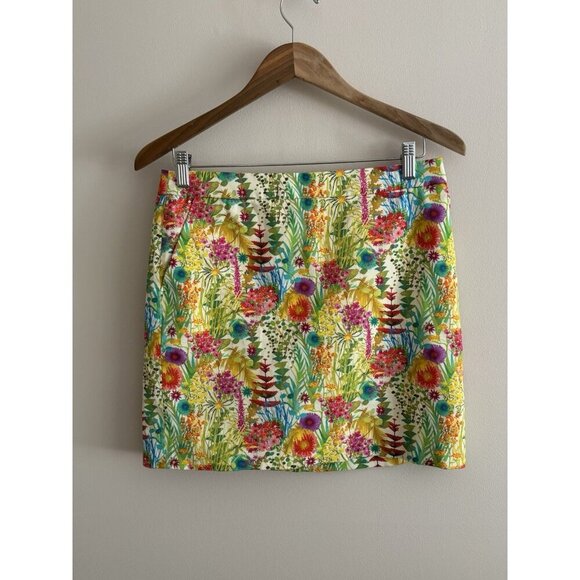 J Crew Liberty Art Fabric Floral Short Skirt Size 2 Preppy Romantic - Picture 2 of 10